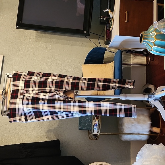 New Look Sport Plaid Stretch Pants NWT Sz. 3X - Picture 5 of 10